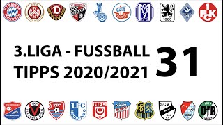 Fussball-Tipps 3.Liga - 31.Spieltag - Saison 2020/2021