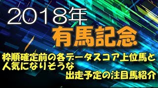 【競馬予想】2018年有馬記念の項目別データスコア上位馬と人気になりそうな有力馬紹介