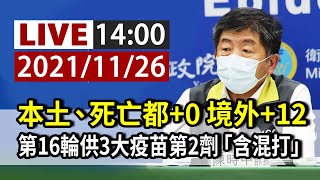 【完整公開】LIVE 本土、死亡都+0 境外+12  第16輪供3大疫苗第2劑「含混打」