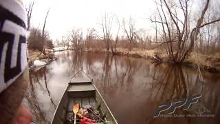 PPF Wood Duck 6.5hp on an Icy River in the spring