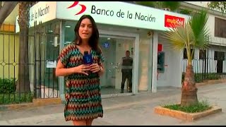 VMT: Delincuentes utilizan escopetas retrocarga para asaltar Banco de la Nación