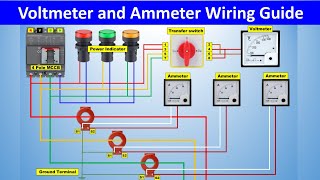 3-चरण वोल्टमीटर और एमीटर को कैसे तारित करें: चरण-दर-चरण मार्गदर्शिका | वितरण पैनल वायरिंग