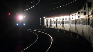 Terrific Night Trains Crossings in Konkan Railway | Speeding Express \u0026 Freight Trains