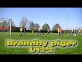 brøndby u12 2 piger træning og foto af holdet