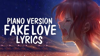 Nightcore - Fake Love English Cover  Piano  Female Bts 방탄소년단  Lyrics