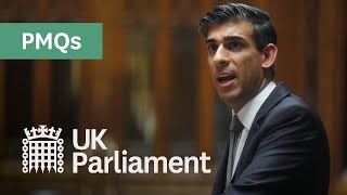 Rishi Sunak's first Prime Minister's Questions (PMQs) - 26 October 2022