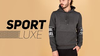 Gri Kapüşonlu Sweatshirt ile Erkek Spor Giyim Kombini