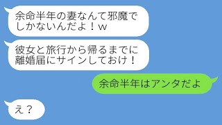 妻が余命を宣告されたと勘違いして、堂々と浮気旅行を楽しむ夫。「次の妻候補もいるから離婚する！」と浮かれる浮気男が真実を知った時の反応は…ｗ