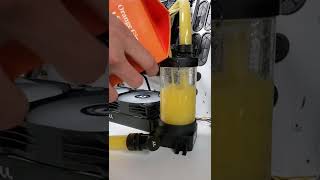 using orange juice in a liquid cooled PC #shorts