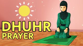 How to pray Dhuhr for Girls - Step by Step - with Subtitle