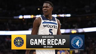 2024 NBA Playoffs: Edwards' 43 points LIFTS Timberwolves PAST Nuggets | CBS Spor