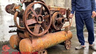 Restoration GIANT AIR COMPRESSOR | Restore Engine 1500Cc Vintage