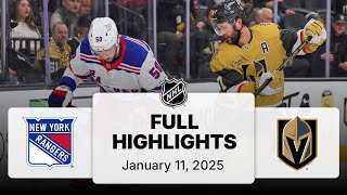 NHL Highlights | Rangers vs. Golden Knights | January 11, 2025