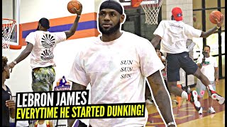 Everytime LeBron James Started Dunking During Bronny's Warm-Ups + LeBron's Best NON-NBA Dunks!