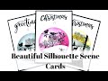 Silhouette Christmas Scene Cards