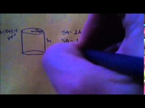 Finding height of a cylinder when given surface area Finding height of a cylinder when given surface area
