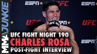 Charles Rosa was 'scared' by split decision, reacts to $25,000 bet | UFC Fight Night 190