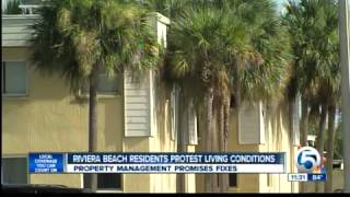 Residents protest living conditions