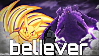 Naruto & Sasuke VS Jigen「AMV」( Believer )