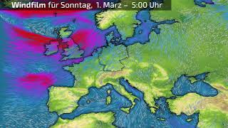 Orkan- und Sturmböen treffen auf Europa! Tief Charlotte erreicht am Samstag Europa! (Animation)