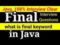 Final keyword in Java Interview questions and answers, Java Programming Tutorial for beginners