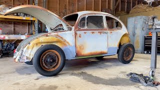 1965 VW Beetle Restoration - Rear Luggage Window Patch