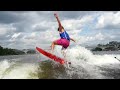 pro kayaker and pro wakesurfer come together for a killer session