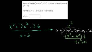 Factor Using Polynomial Division: Missing Term