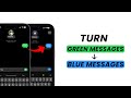 How To Turn Green Messages On iPhone To Blue Messages?