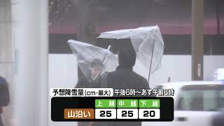 【警戒】7日にかけて最大80ミリの雨　上・中越の山沿いでは最大25センチの降雪予想も　県内では土砂災害や突風に警戒を　《新潟》