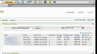 View User Details in MozyPro Admin Console