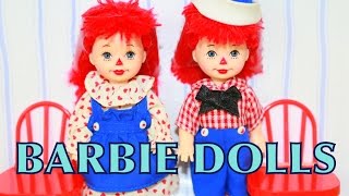 BARBIE Collector Kelly \u0026 Tommy Raggedy Ann \u0026 Andy Vintage Dolls