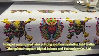 HongJet Latex Printing Solution Is Printing Dark and Light Leather-Hongsam Digital