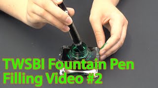 TWSBI Fountain Pen Filling Video  - Twist piston vs vacuum fill