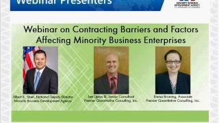 Webinar on Contracting Barriers and Factors Affecting Minority Business Enterprises