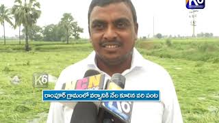 రాంపూర్ గ్రామంలో వర్షానికి నెల కూలిన వరి పంట || 08-10-2020