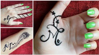 Beautiful "M" letter mehndi tattoos | requested designs |