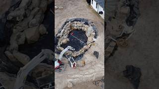 Aerial shots of the beginning of a spectacular lagoon