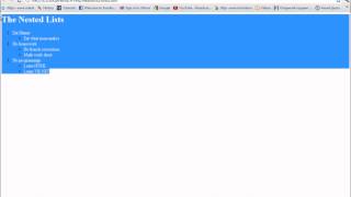 HTML Tutorial 6 Nested lists