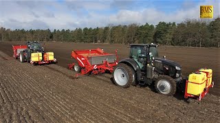 Zwillinge im Einsatz - 2 Kubota M7151 Traktoren \u0026 Grimme Pflanzmaschine GL 430 pflanzen Kartoffeln