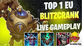 Top 1 Blitzcrank EU  Playstyle Is INSANE! - Wild Rift HellsDevil Plus Gameplay