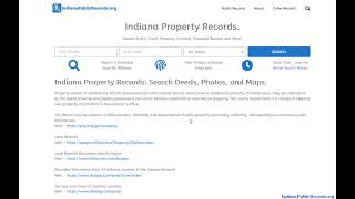 Indiana Property Records: Search Deeds, Photos, and Maps.