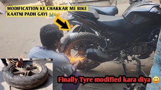 Xtreme125r Tyre Upgrade Done 120mm to 180mm 🔥🔥 || Very Interesting Video must watch #xtreme125r