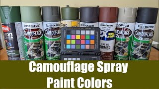 Camo Spray Paint Color Comparisons