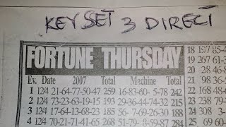 FORTUNE THURSDAY KEYSET LIVE 3 DIRECT 💯💯🔥🔥✍️✍️