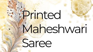 Printed Maheshwari Silk Sarees ₹1999/- #maheshwari #ameyaonline