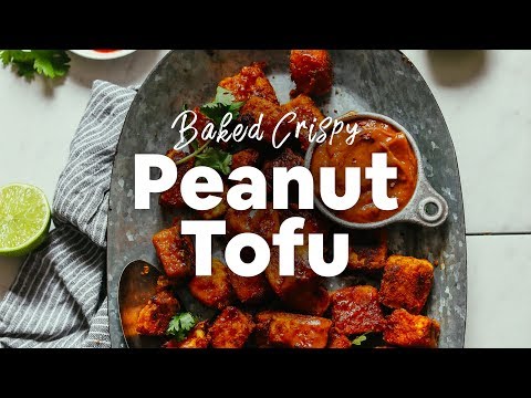 Fried crispy peanut tofu