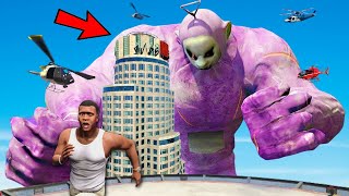 ZOMBIE Monster Fight AND Destroys Los Santos In GTA 5 - ZOMBIE APOCALYPSE
