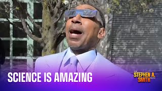 Stephen A. Smith reacts live to solar eclipse