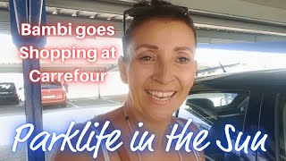 Bambi Dhami goes Shopping at Carrefour in Spain Parklife in the Sun Spanish Shopping in Huelva